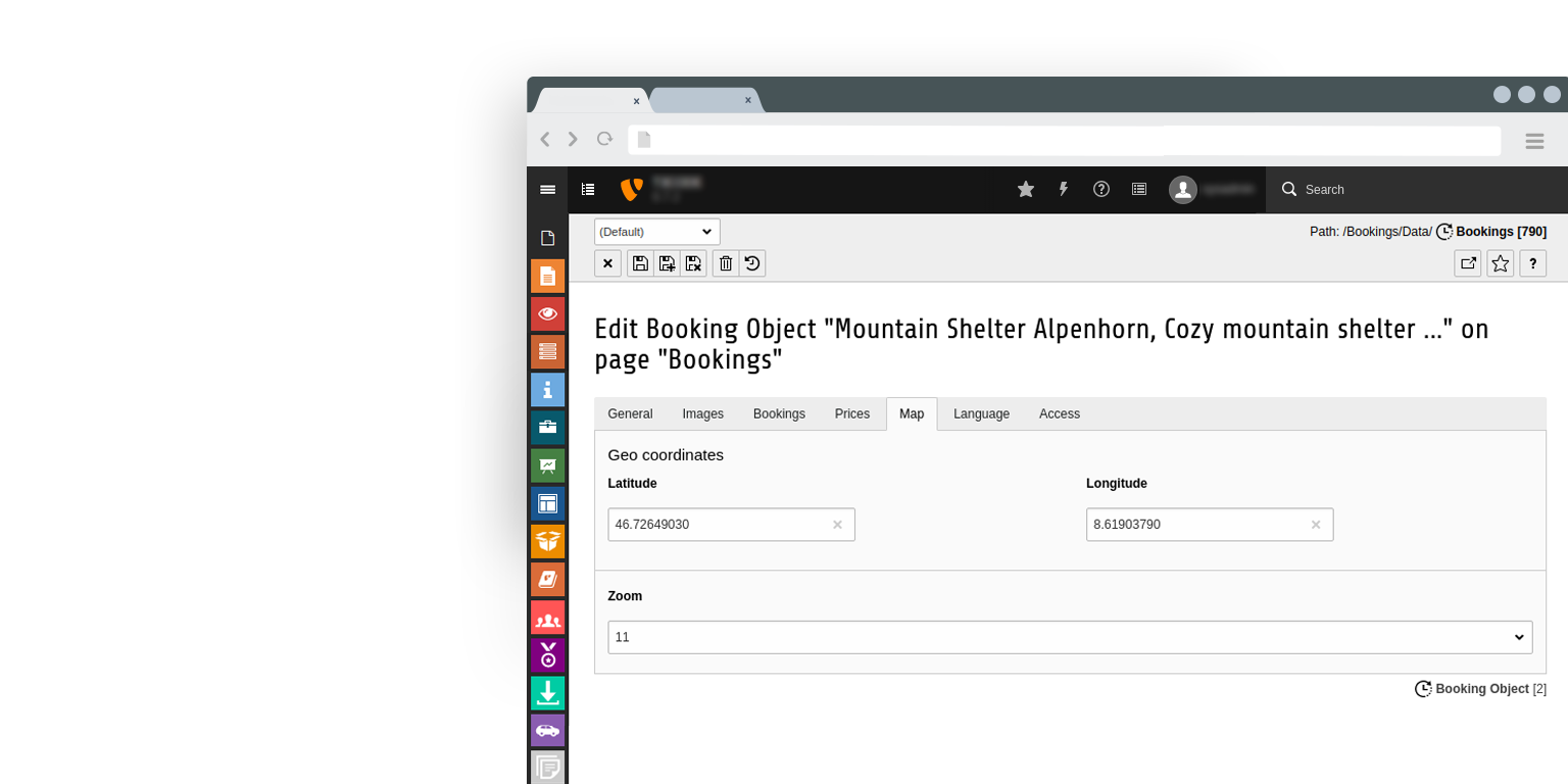 Bearbeitung der Booking Geo-Location